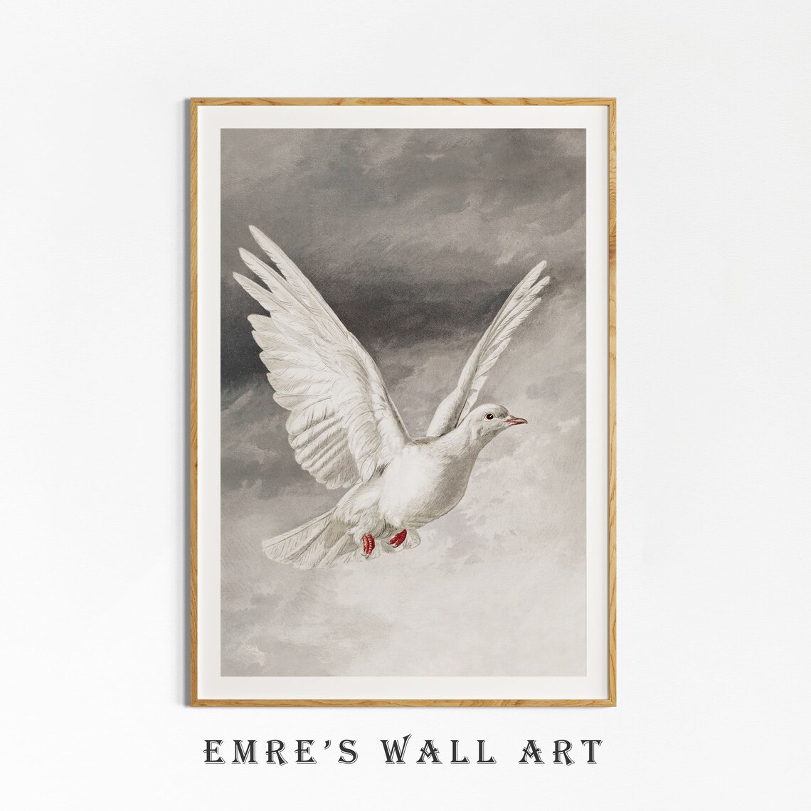 Vintage Pigeon Art Print, Antique Bird Painting - Image 4