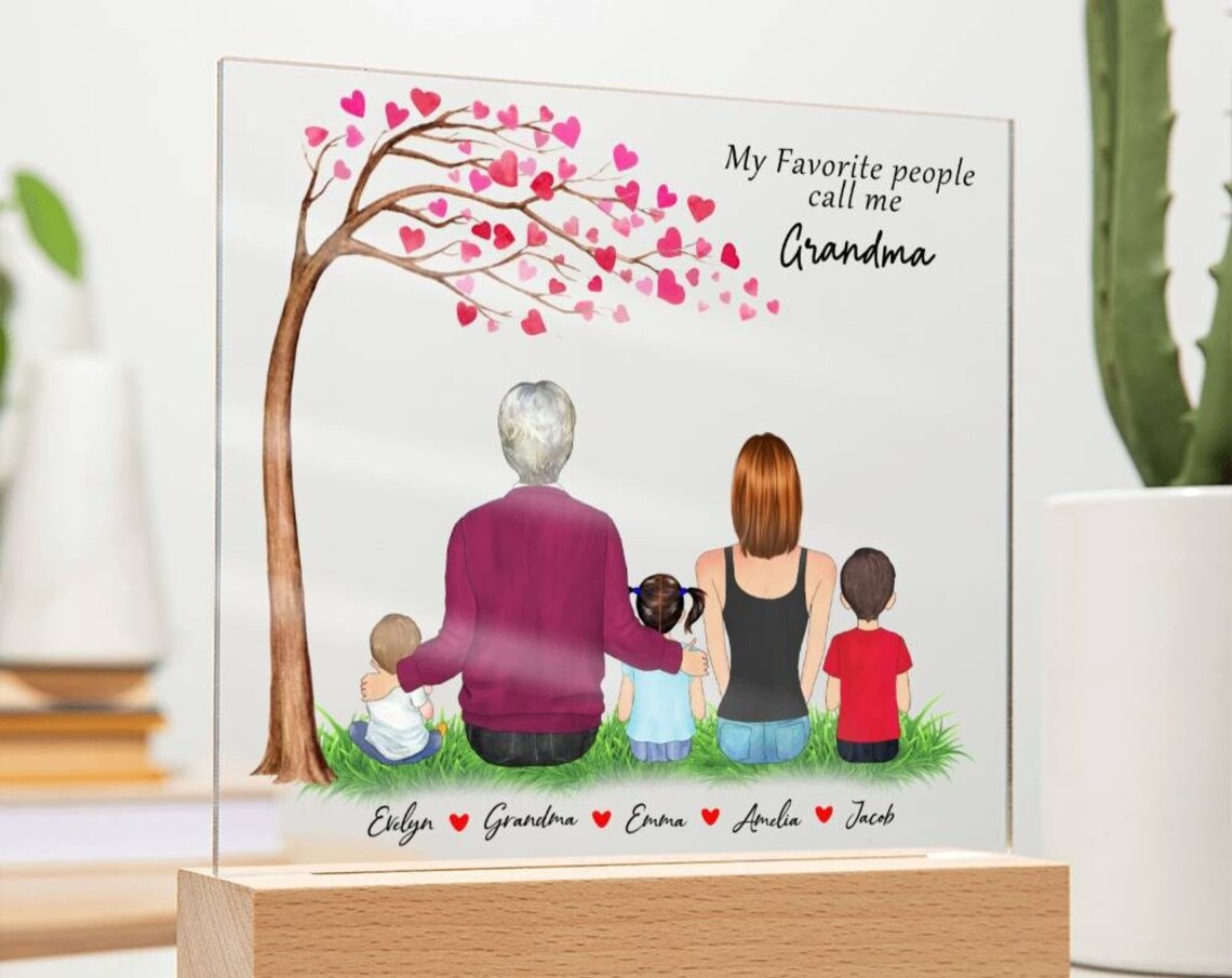 My Favorite People Call Me Grandma Heart Tree Keepsake Poster