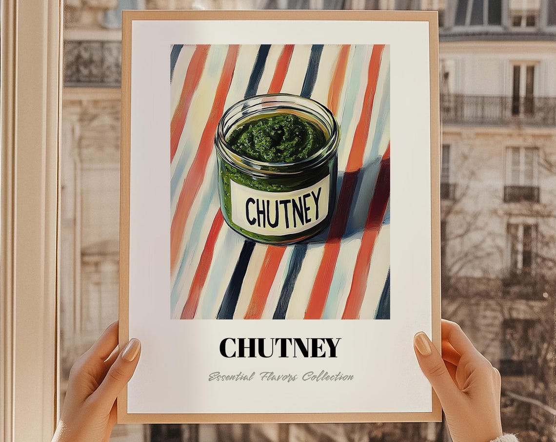 Chutney Grocery Painting Pantry Wall Decor Print Foodie Gift Restaurant Kitchen Art