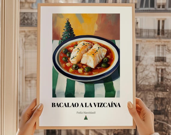 Bacalao A La Vizcaina Mexican Christmas Dish Oil Painting Poster