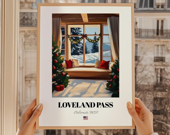 Loveland Pass Colorado Usa Ski Resort Wall Decor Print Poster Christmas Gift Art