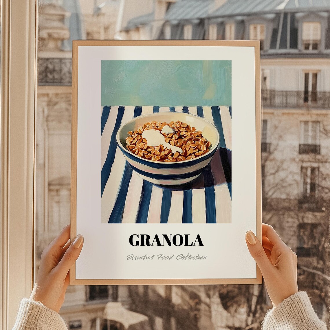 Granola Food Poster, Kitchen Snack Station Art Print