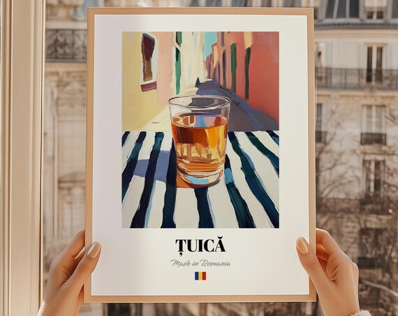 Plinka Hungarian Spirit Poster Bar Dcor Wall Art Hungary Friend Gift Dining Room Ar