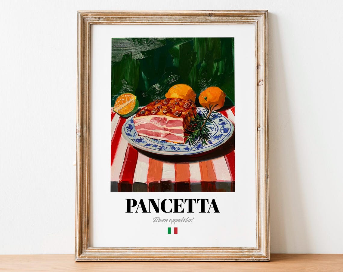 Pancetta Buon Appetito Rolled Italian Meat Still Life Art Print