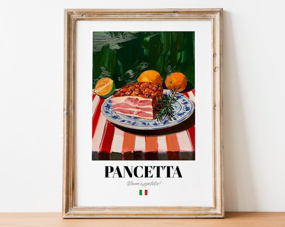 Pancetta Buon Appetito Rolled Italian Meat Still Life Art Print