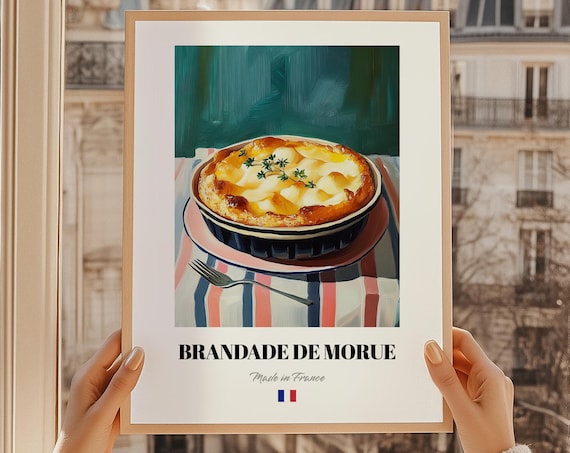 Brandade De Morue French Food Painting Cuisine Restaurant Wall Art Mothers Day Brunch Dining Room Poster