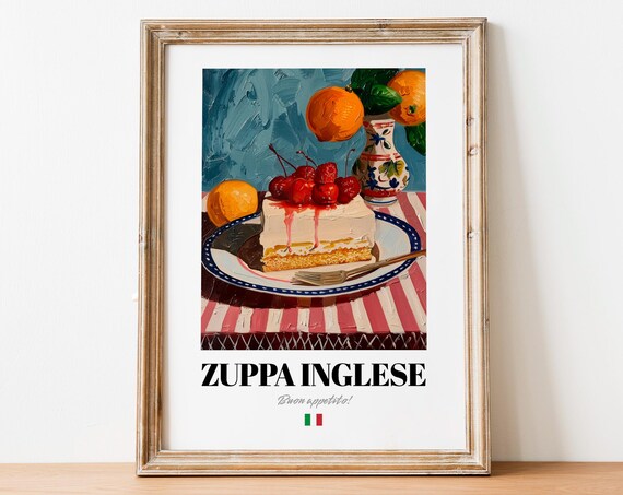 Zuppa Inglese Wall Art Layered Dessert For Italian Sweet Treat Fans
