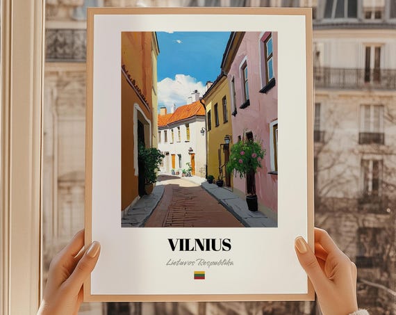 Vilnius Lietuvos Respublika Lietuva Wall Art Oil Painting Reproduction Print Friend Gift Bedroom