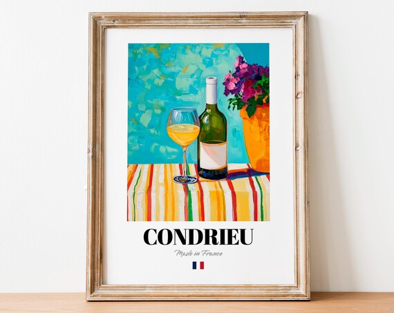 Sauternes Wine Poster Print Sweet French Dessert Art For Hom