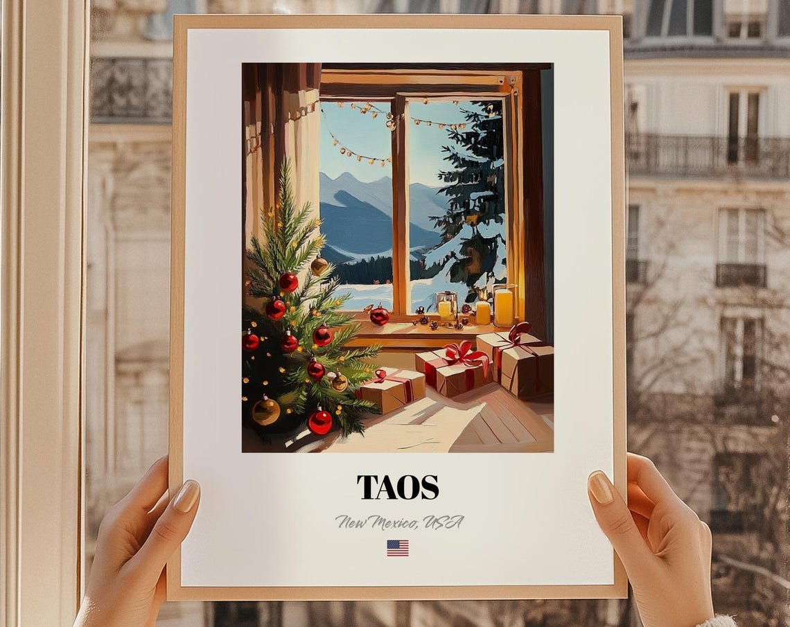 Taos New Mexico Usa Ski Resort Wall Art Print Poster Christmas Gift
