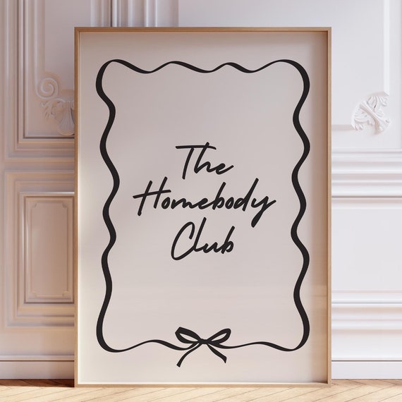 The Homebody Club Print Trendy Wall Art Prints Neutral Wall Decor Trendy Art Living Room Decor Bar Cart Art Prints