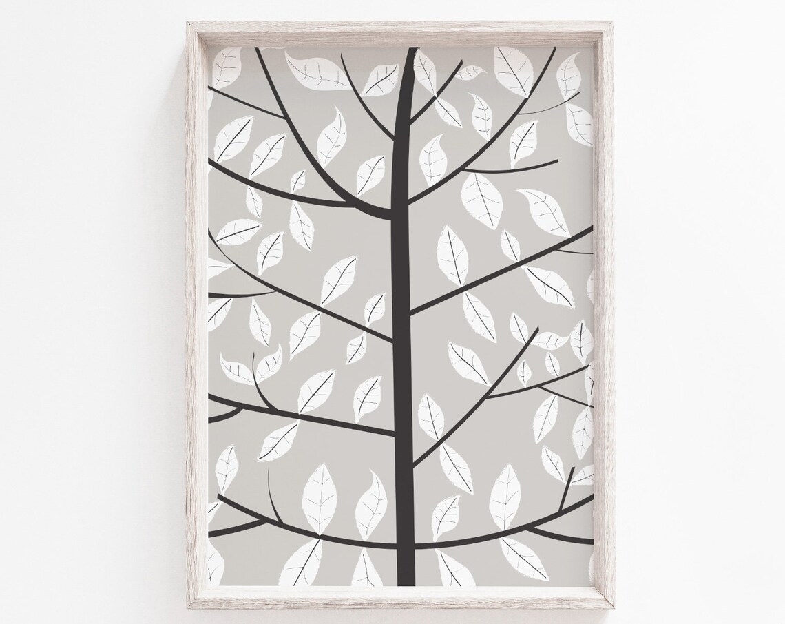 Black and White Tree Minimalist Art Print