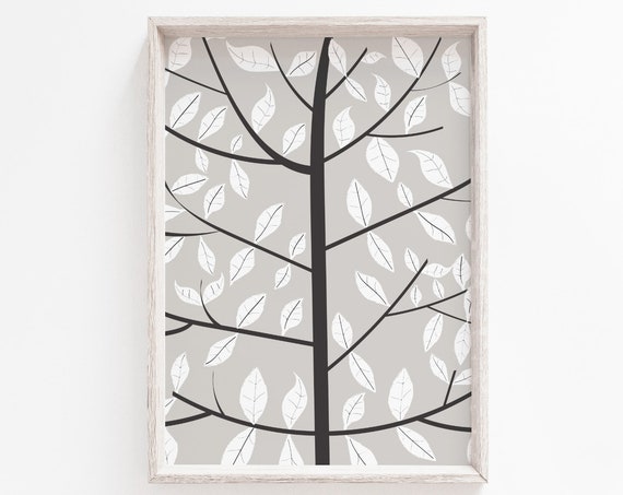Black and White Tree Minimalist Art Print