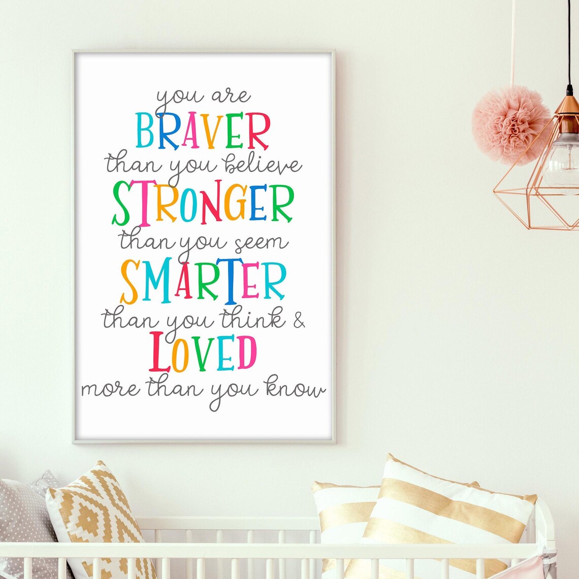 Winnie the Pooh Quote Art Print, Nursery Wall Art - Image 5