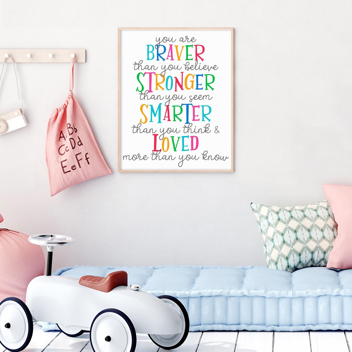 Winnie the Pooh Quote Art Print, Nursery Wall Art - Image 4