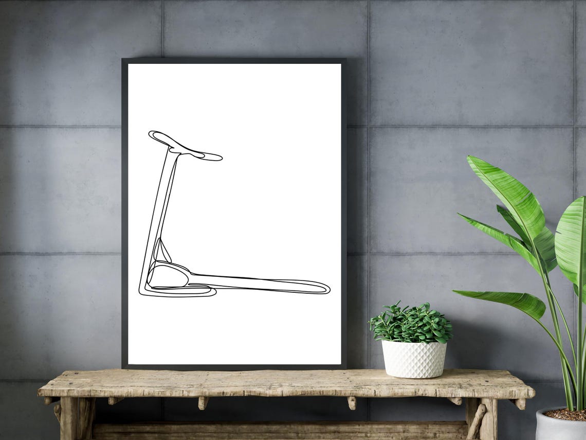 Treadmill Single Line Art Minimalist Fitness Equipment Gym Poster - Image 3