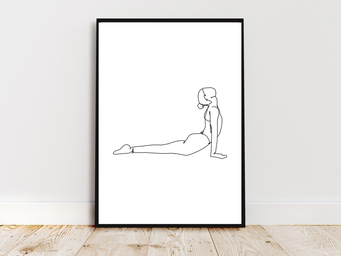 Boho Line Art Yoga Pose Art Print, Feminist - Image 4