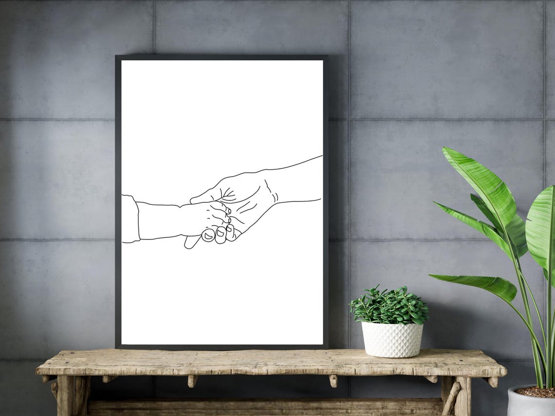 Mom And Baby Nursery Line Art Print Minimalist Nursery Art Print Mother And Child Line Art Baby Room Decor Print Gift For New Mom Newborn - Image 3