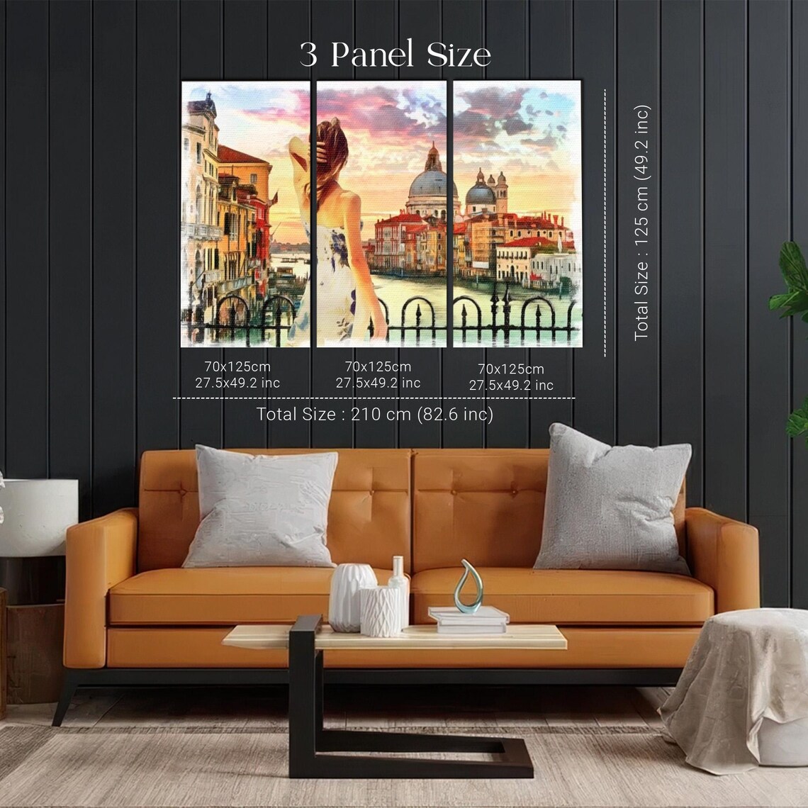 Woman in White Watching Venice Canal Sunset Romantic Italy Poster - Image 2