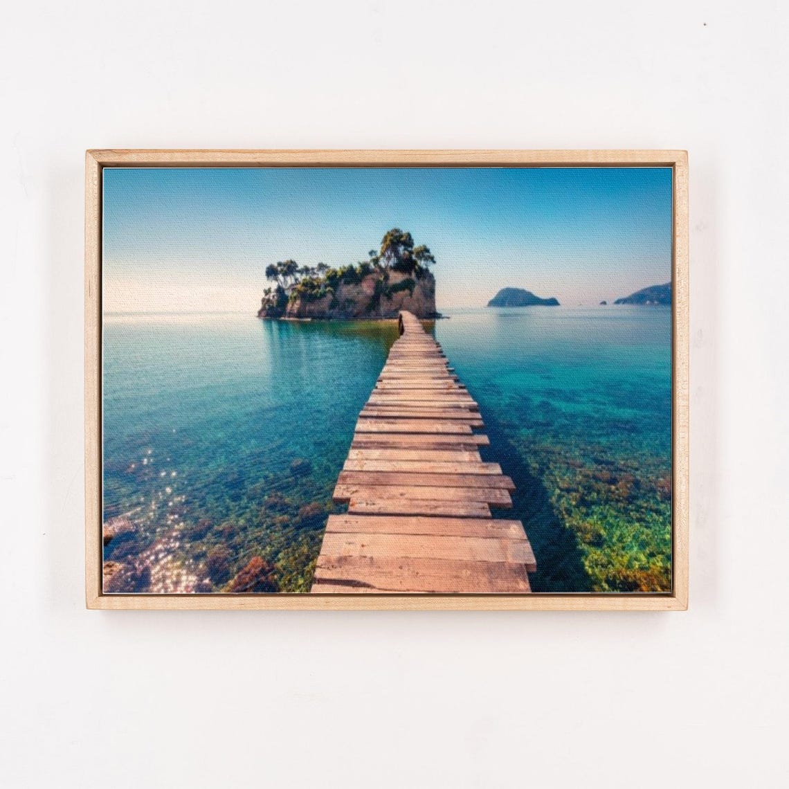 Wooden Pier To Tiny Island In Turquoise Zakynthos Sea Poster - Image 4