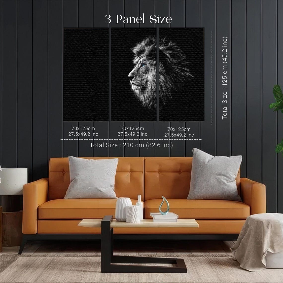 Majestic Lion Profile In Monochrome Against Black Photo Poster - Image 2