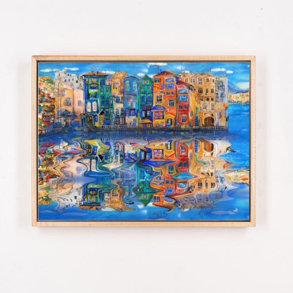Amsterdam Canal Houses Water Reflection Cityscape Art Poster - Image 4