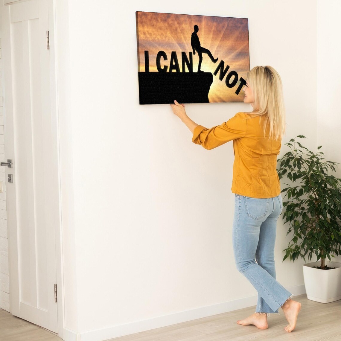I Can Kick Away Not Motivational Silhouette Sunset Quote Poster - Image 5