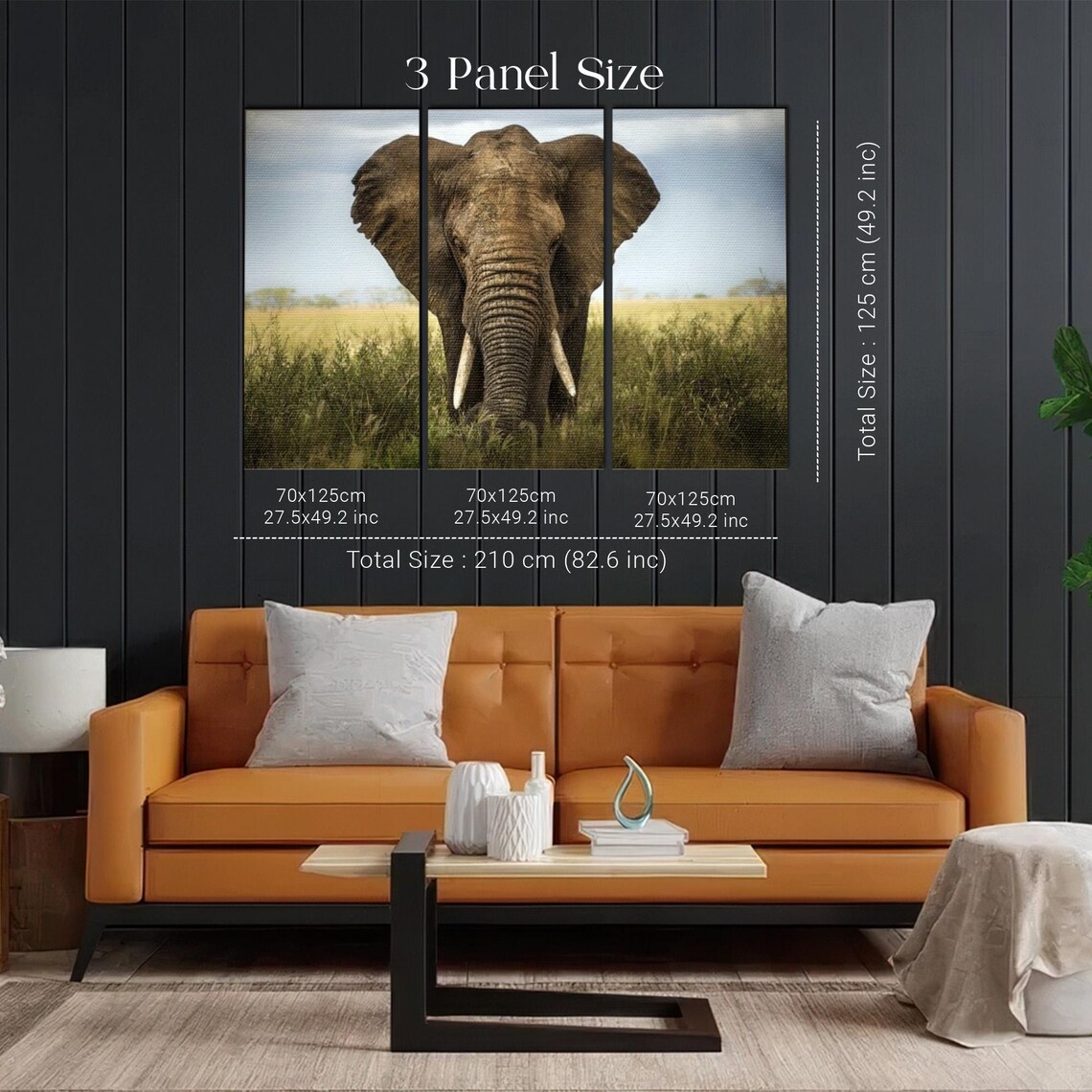 African Elephant Close-Up In The Grassy Savanna Photo Art Poster - Image 2