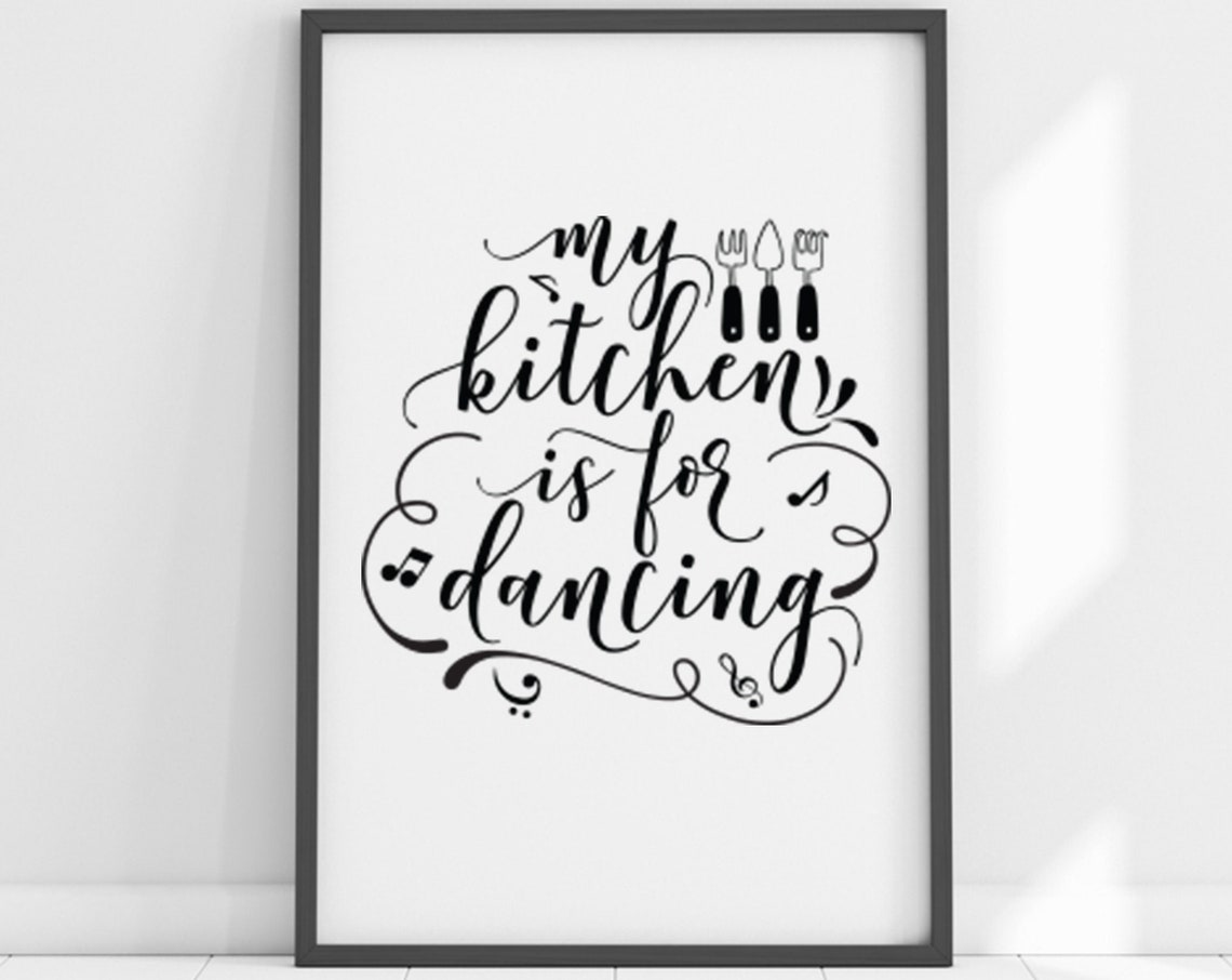 My Kitchen Is For Dancing Wooden Sign Farmhouse Kitchen Home Decor Funny Kitchen Quote