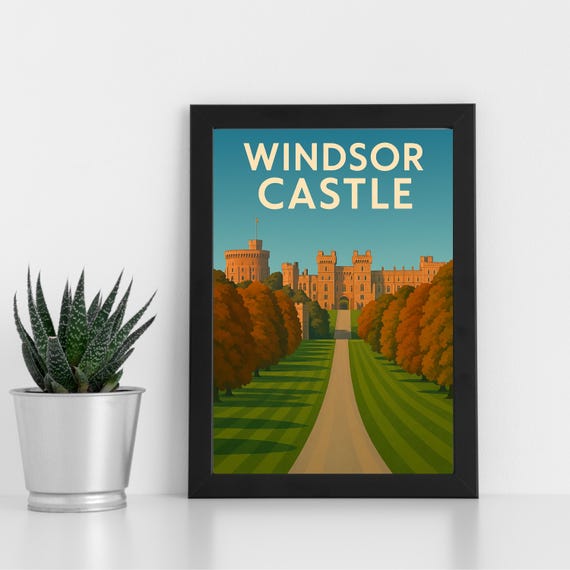 Windsor Castle Print Artwork L Poster Postcard Framed Greeting Card Portrait