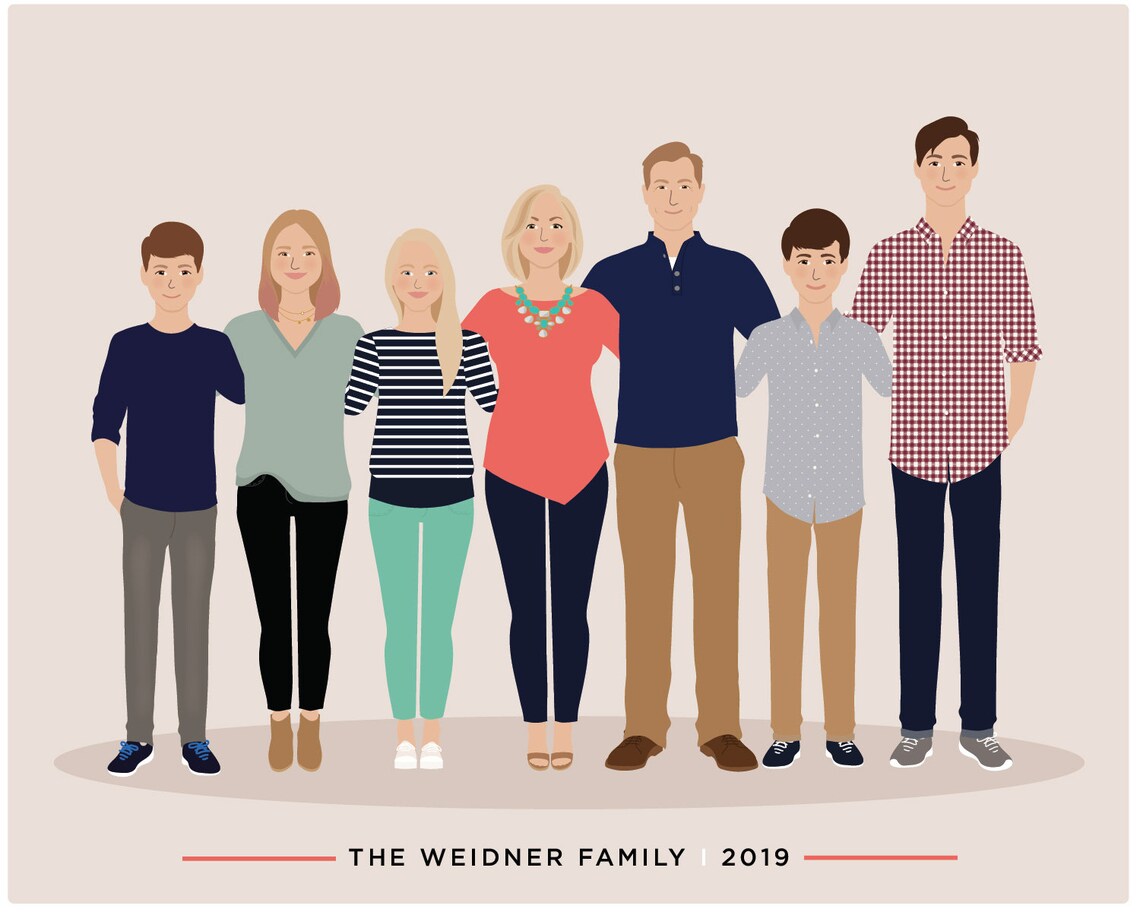 Family Reunion Portrait, Large Family Gift - Image 3