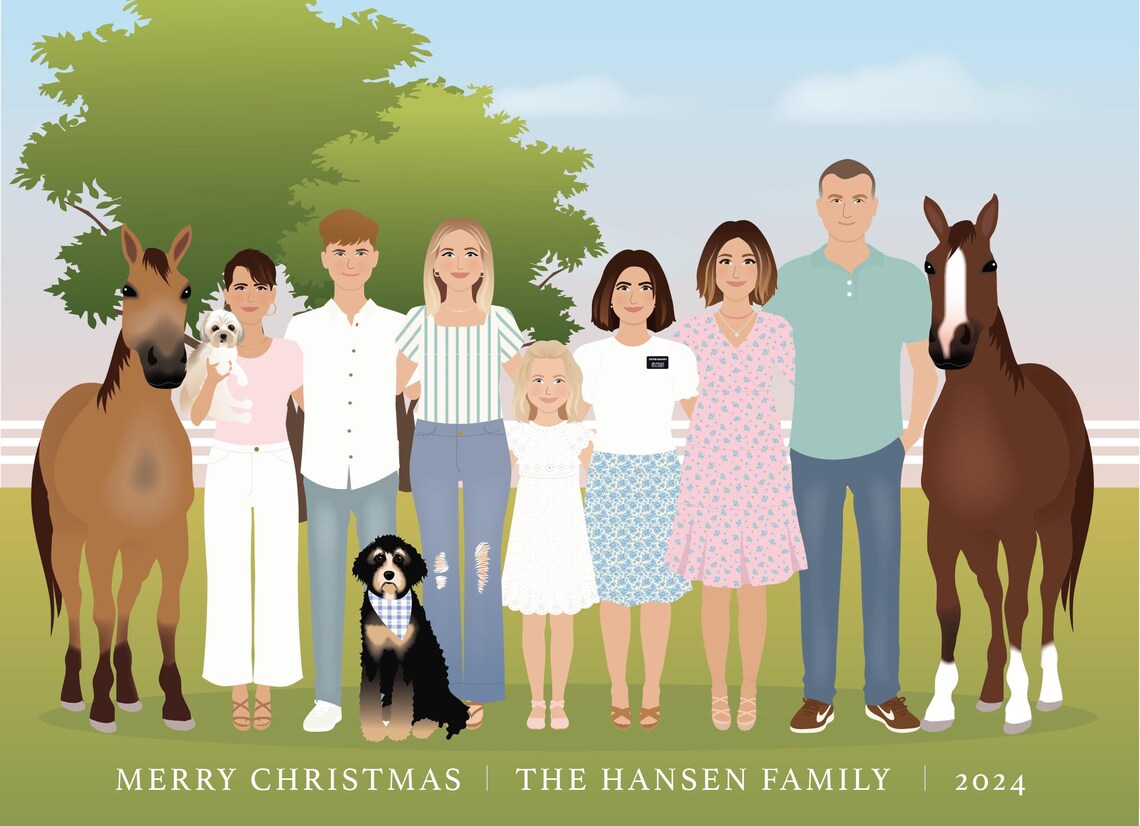 Custom Family Portrait - Personalized Art - Image 4