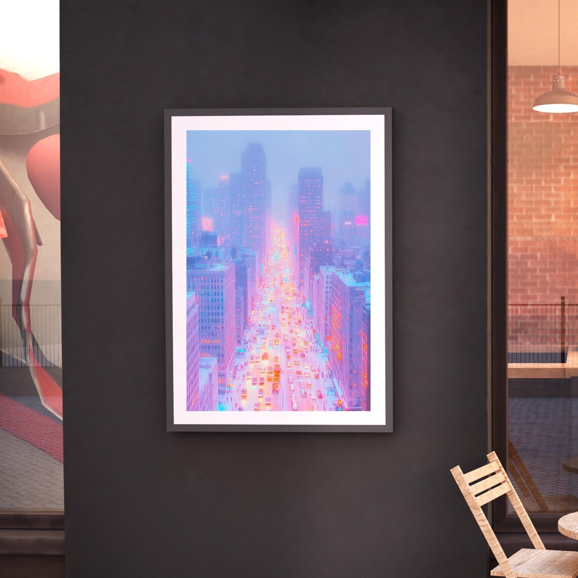 Neon Cityscape, Futuristic Winter New York City - Image 5
