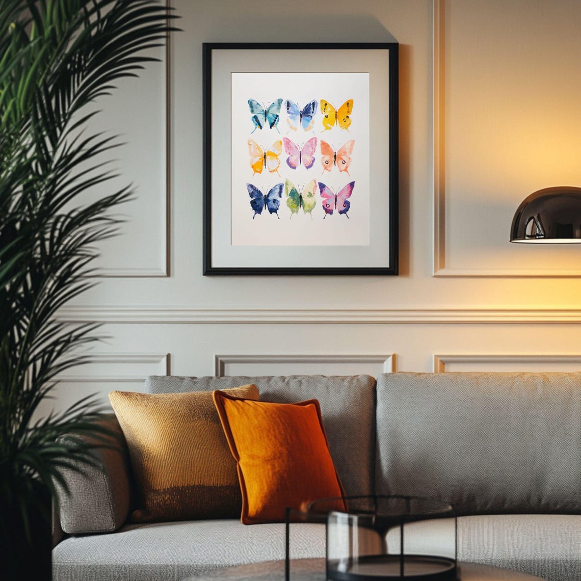Butterfly Wall Art Colorful Butterfly Painting Modern Abstract Nature Print Vibrant Home Decor Poster - Image 2