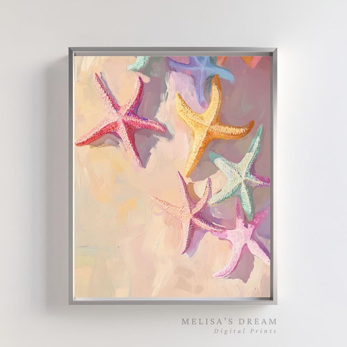Starfish Pastel Beach Decor Coastal Ocean Art Print