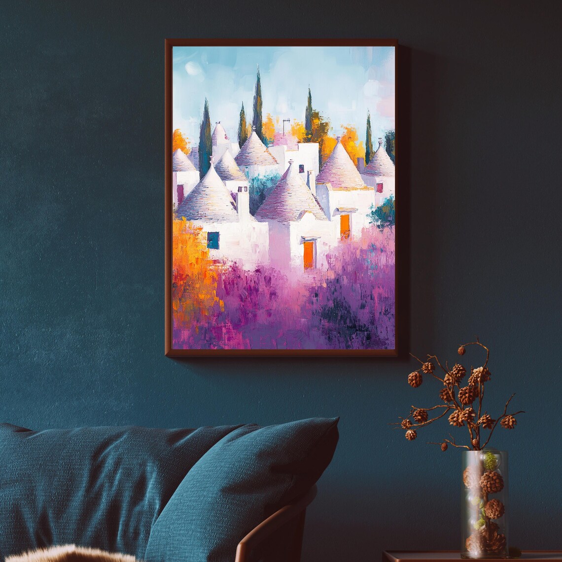 Trulli House, Minimalist Alberobello Village Landscape - Image 4
