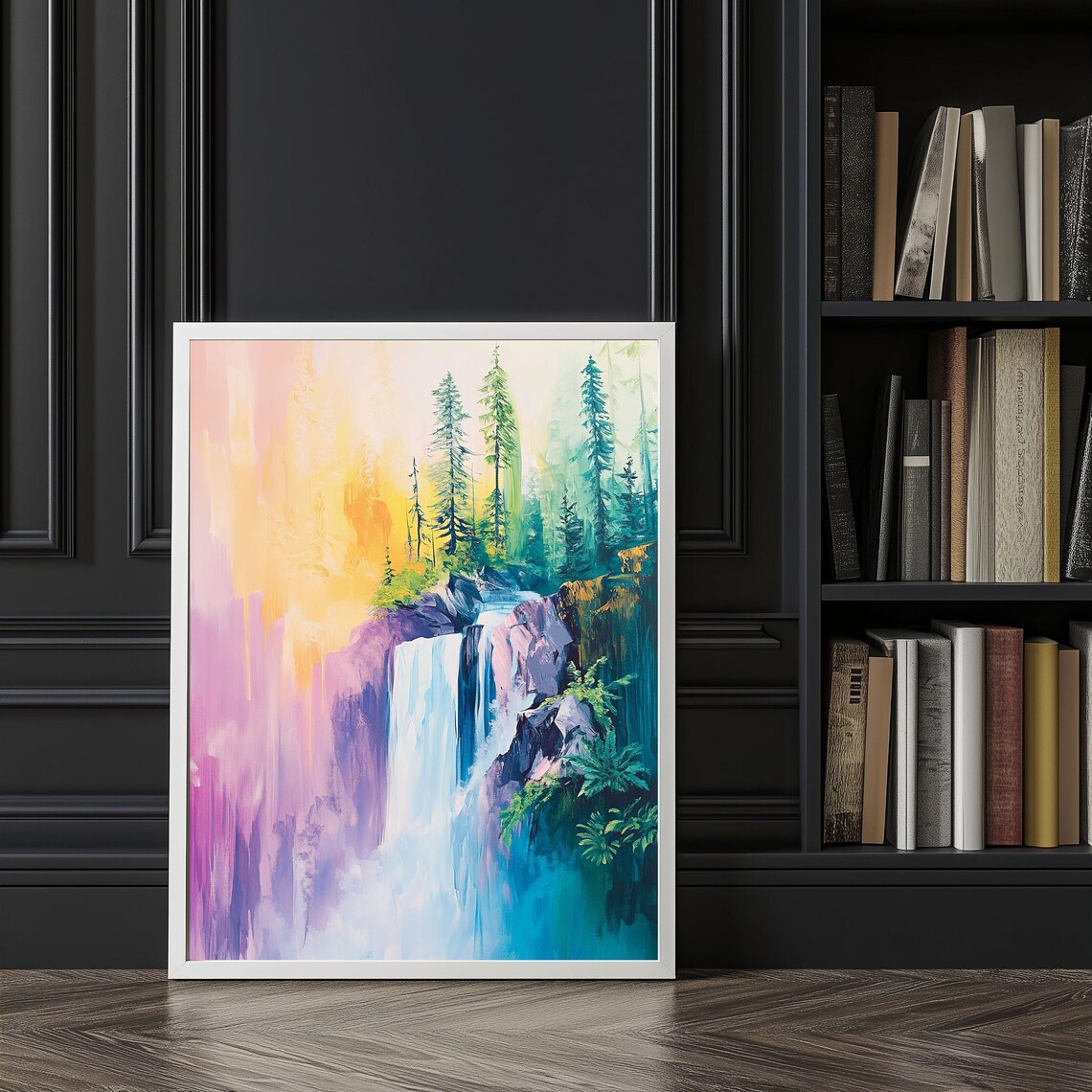 Waterfall Landscape, Forest And Mountain Nature Scene - Image 4