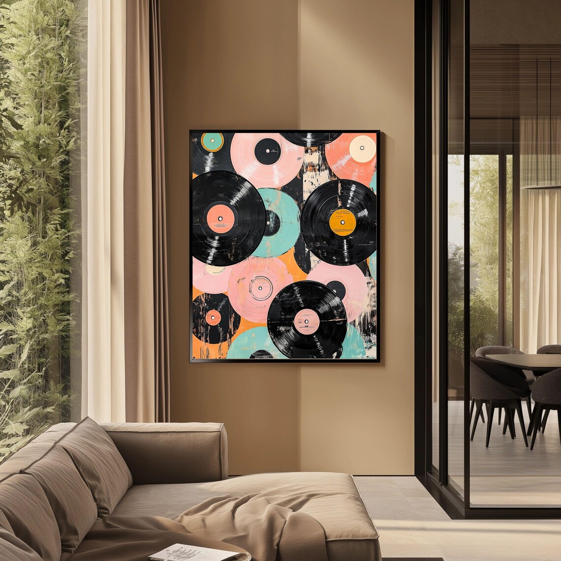Retro Vinyl Record Art Print, Vintage Music Decor - Image 4