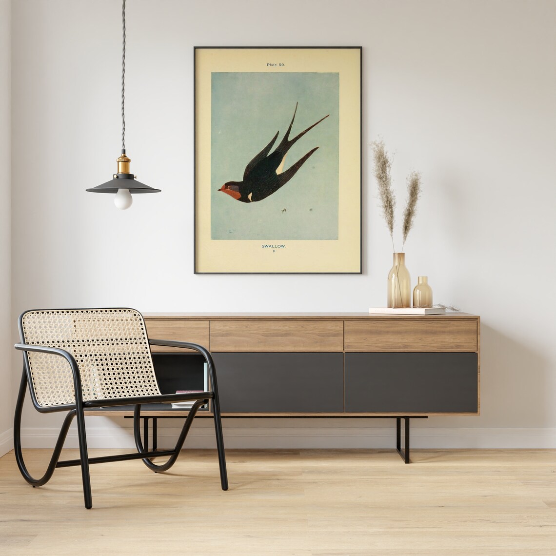 Vintage Swallow Art Print, Nature Bird Illustration - Image 2