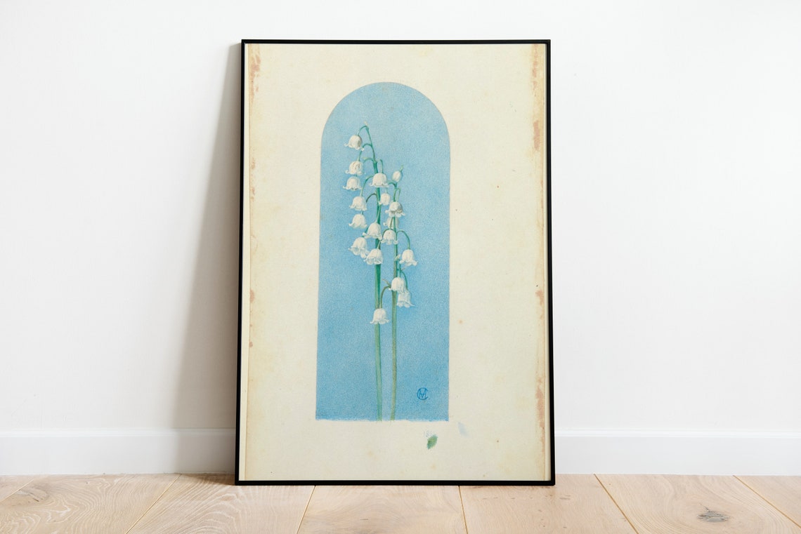 Vintage Lilies Of The Valley Botanical Art Print