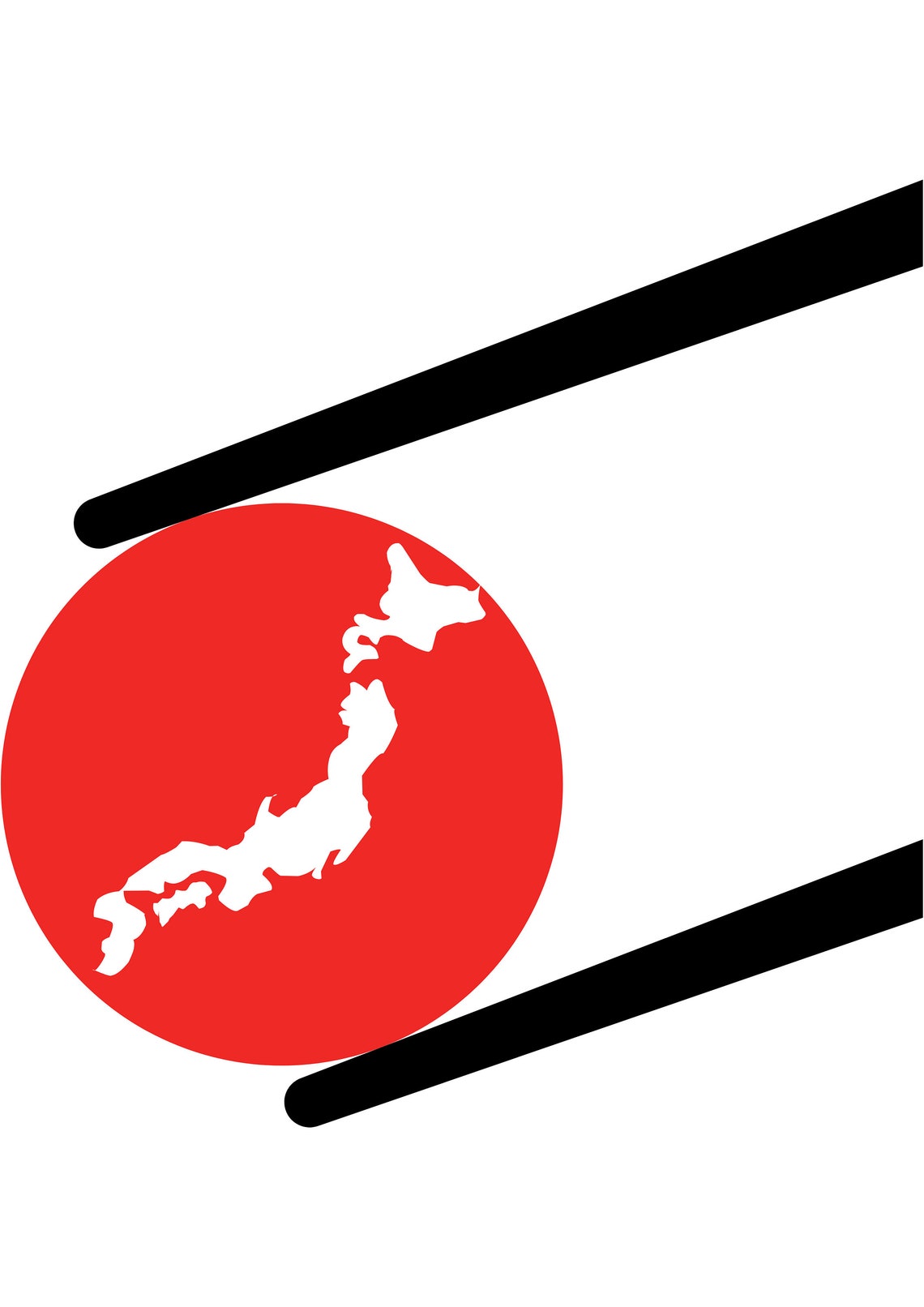Minimalistic Japanese Poster Map Of Japan Japanese Art Asia Print Large Wall Art Sushi Sticks Traditional Japanese Food Japanese Flag - Image 4