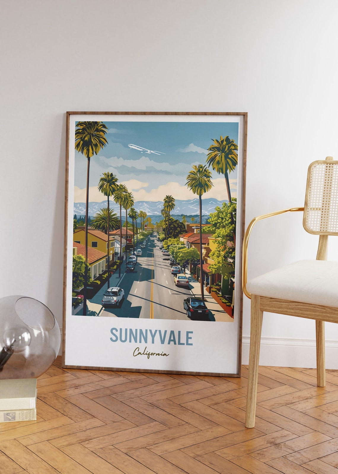 Sunnyvale California Travel Poster Sunnyvale Wall Art Sunnyvale Print California Travel Gift City Art Usa Wall Art Travel Home Decor - Image 2