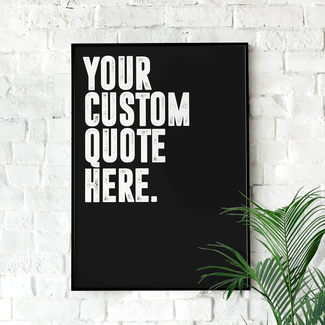 Custom Quote Motivational Poster, Home Office Gym