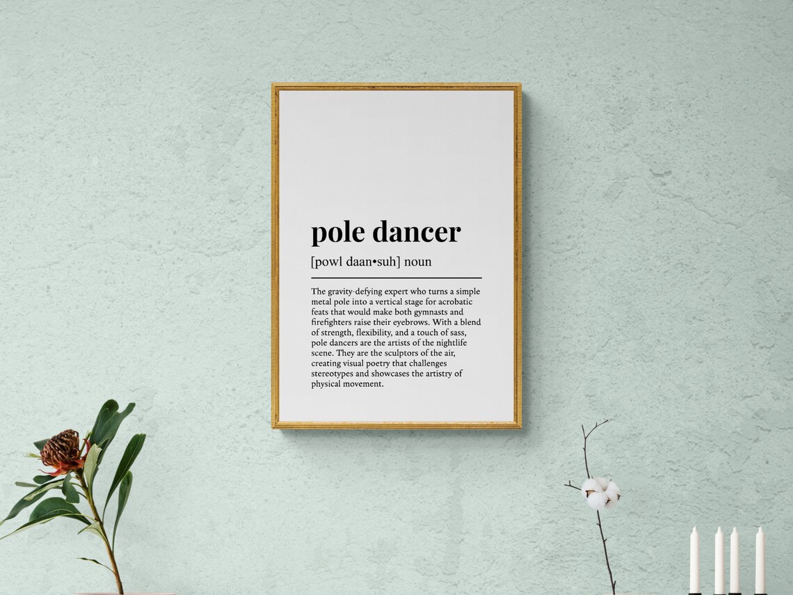 Pole Dancer Funny Definition Wall Art Print, Gift - Image 2