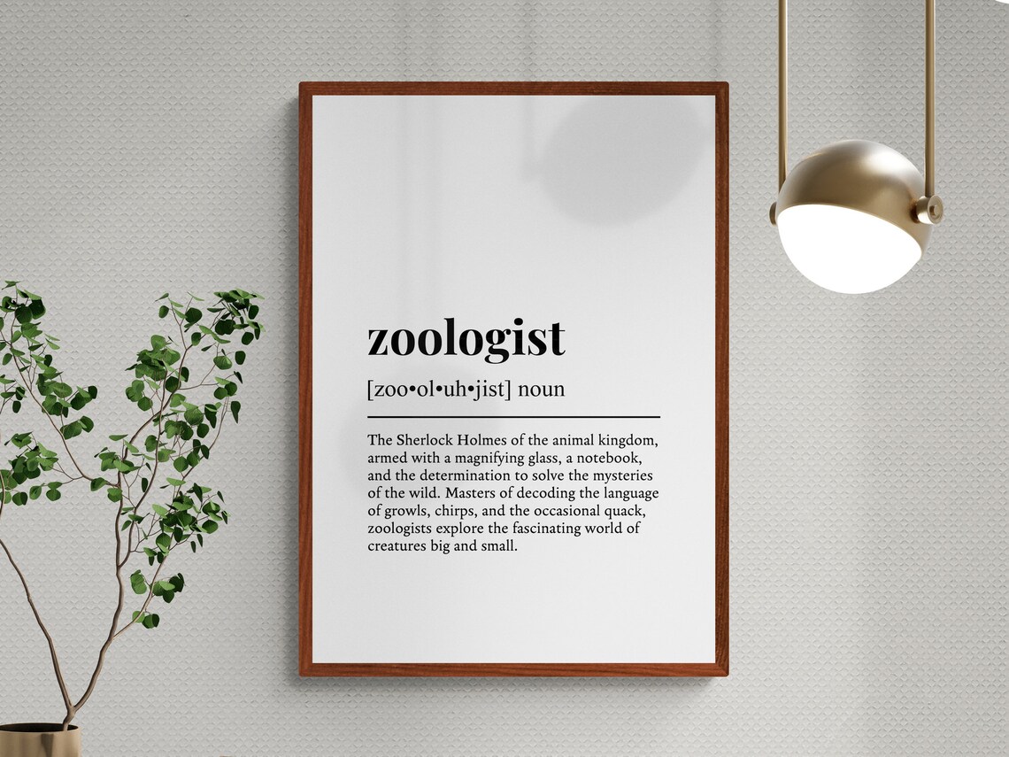 Zoologist Funny Definition, Humor Art Print - Image 3