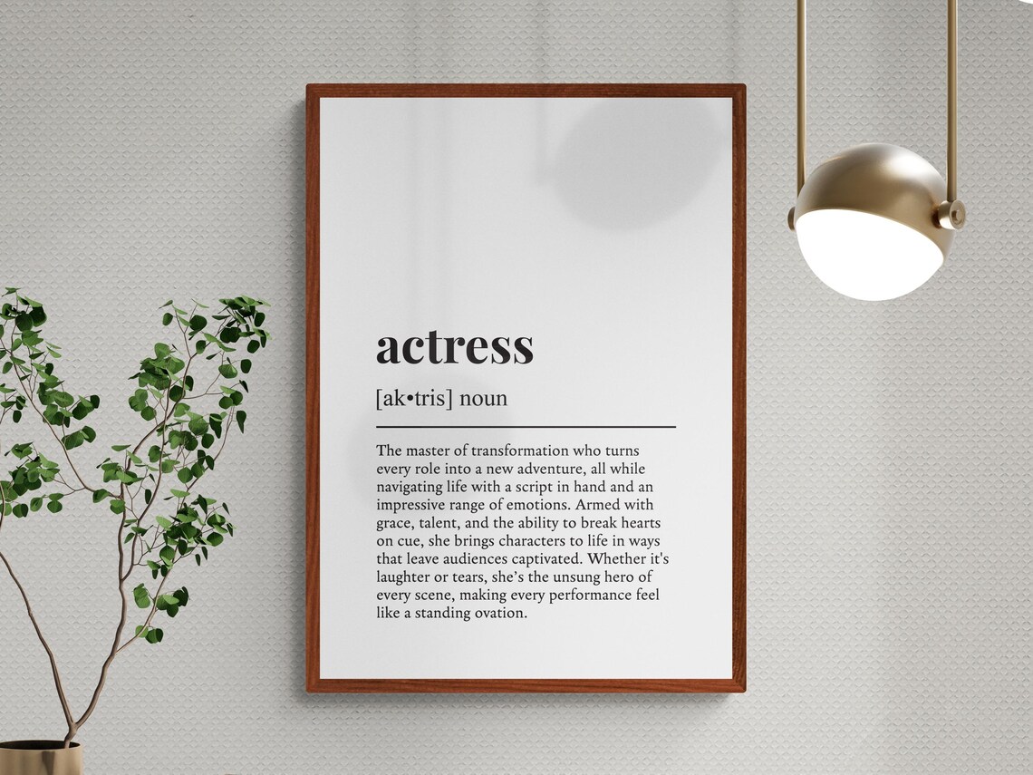 Actress Funny Definition, Job Humor Poster Print - Image 3