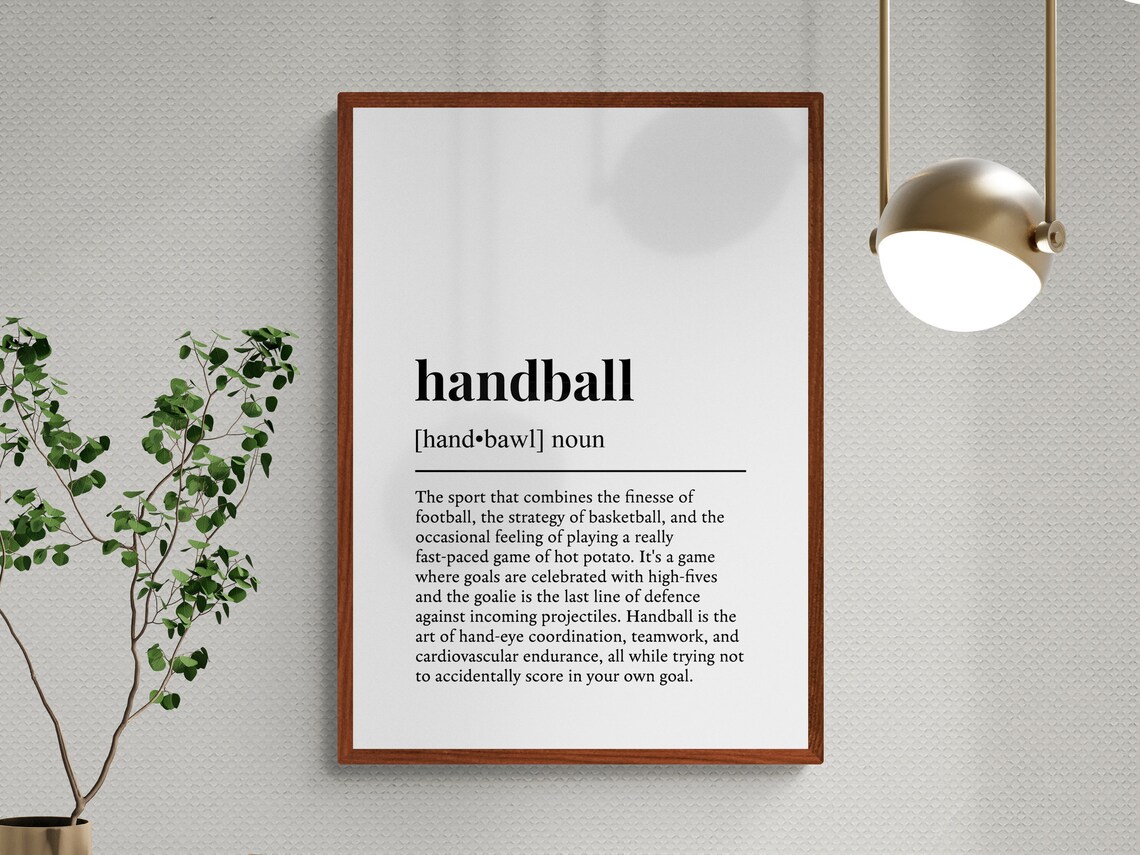 Handball Funny Definition Sport Gift Art Print - Image 3