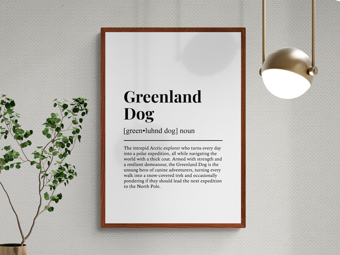 Greenland Dog Funny Definition Art Print - Image 3