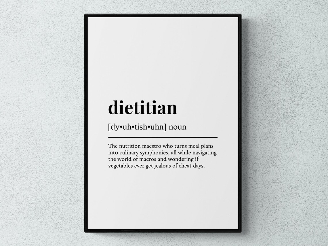 Dietitian Funny Definition Quote Poster Print