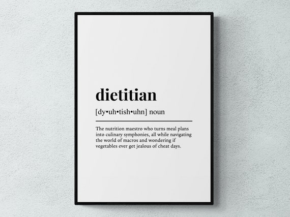 Dietitian Funny Definition Quote Poster Print